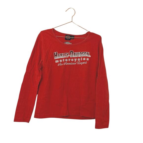 Harley-Davidson Tops - Harley-Davidson Red Long Sleeve Shirt medium